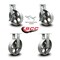 Service Caster 10 Inch Heavy Duty Semi Steel Cast Iron Caster Swivel Lock/Brake 2 Rigid, 2PK SCC-KP92S1030-SSR-SLB-BSL-2-R-2 - alternate 2